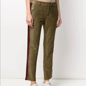 Scotch &‎ Soda Gold Metallic Side Stripe Pants Size Small
